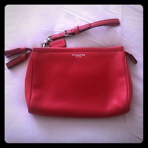Coach large leather wristlet
